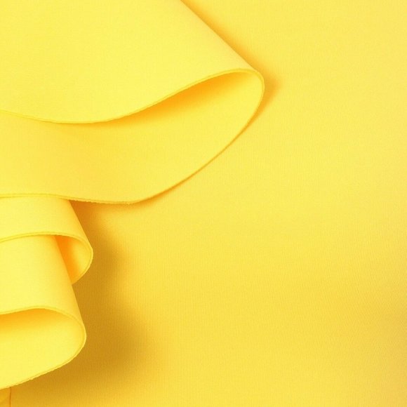 LA Fatima Woman Yellow Sleeveless Midi Party Dress - Picture 5 of 5